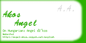 akos angel business card